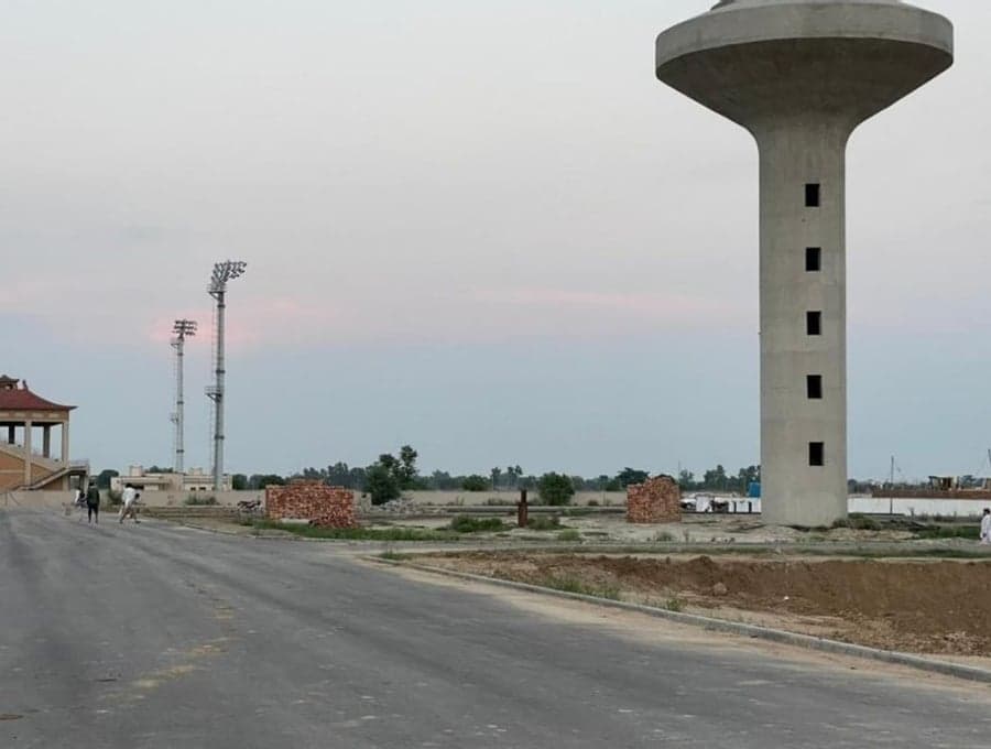 LDA City — on-ground development with overhead water tank