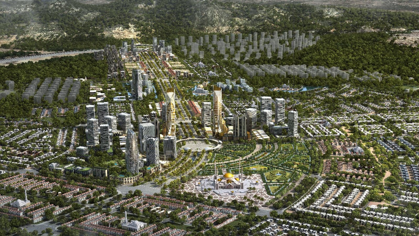 Lahore Smart City — commercial avenue render
